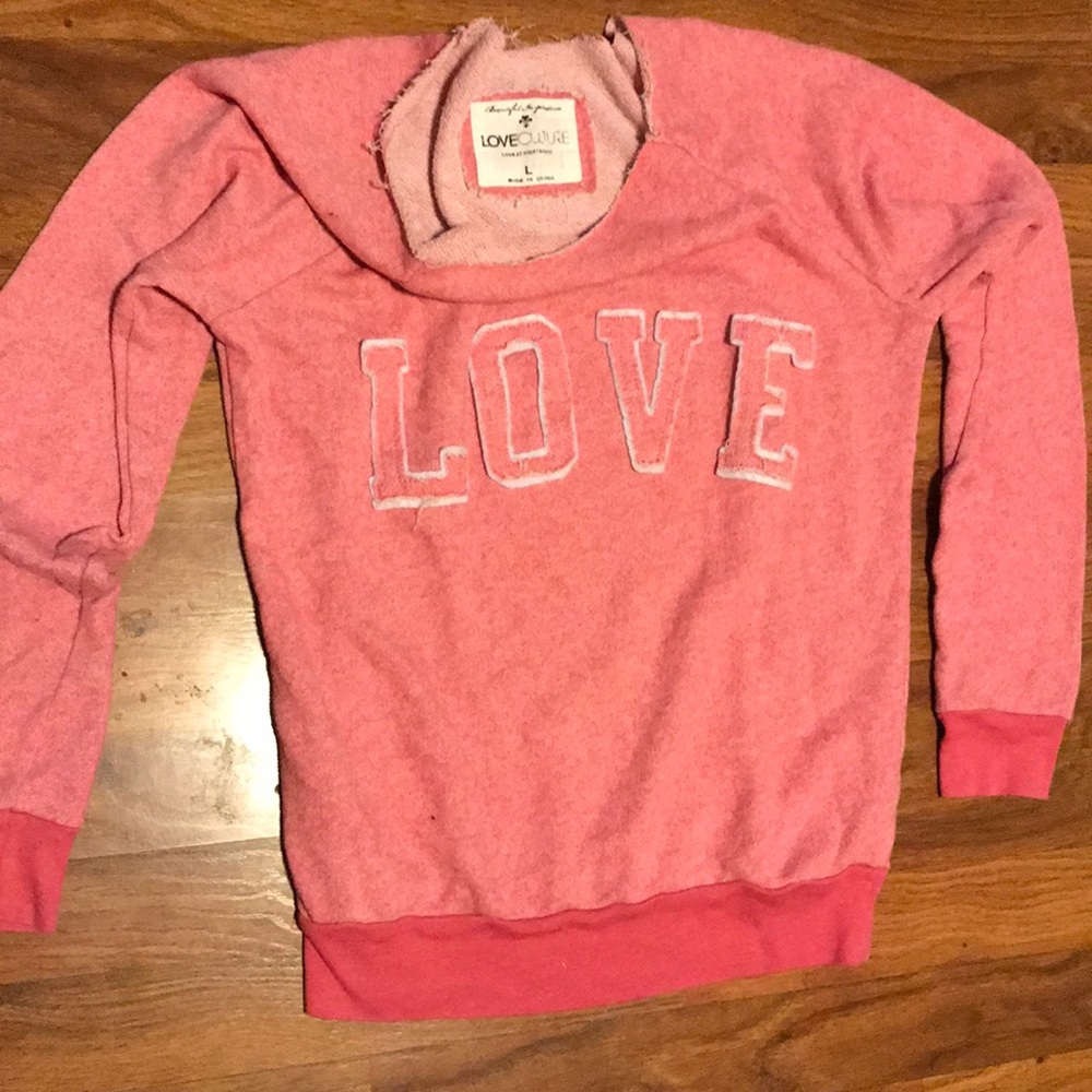 Large love sweater shirt